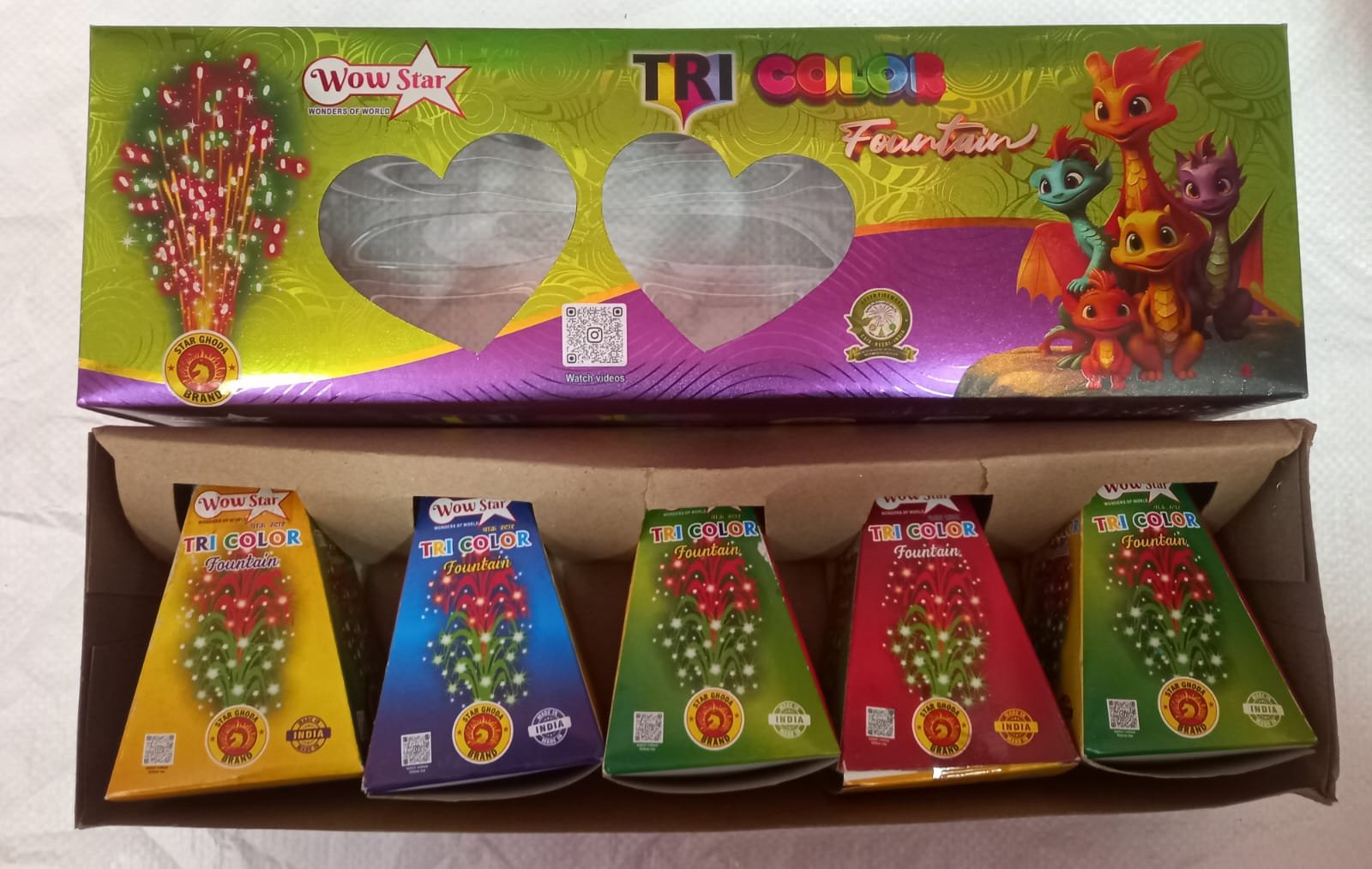 Mega Tri Colour Fountain (5PCS)